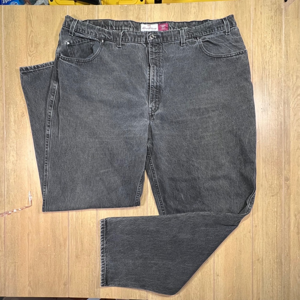 Levi Strauss Signature Loose Fit Black Denim Jeans Mens 48x34 Baggy 1997 vintage